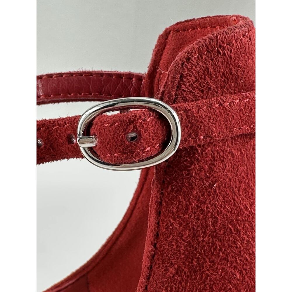 MARC FISHER RED SUEDE Mary Jane Style PUMP SIZE 10M - Picture 8 of 14